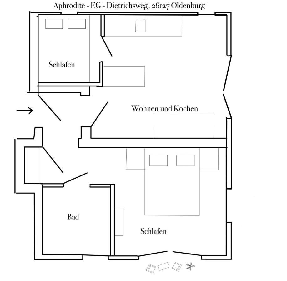 Apartment Prinzessin Aphrodite - Zimmerprinzen Oldemburgo Exterior foto